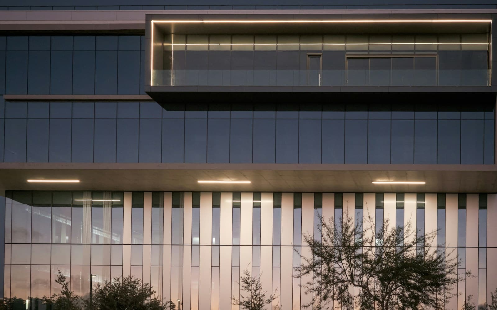 Representative contemporary corporate office exterior