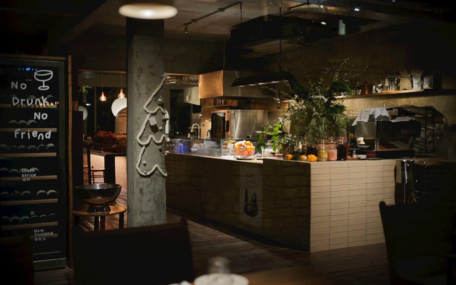 Representative hospitality outlet and kitchen interior